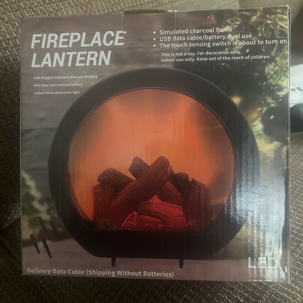 Portable Fireplace Lantern. New in Box.